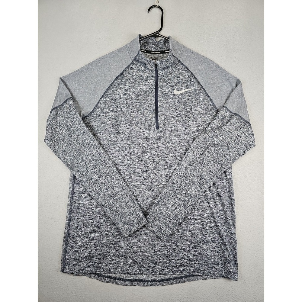Nike Element 1/2 Zip Running Pullover Men' Large Gray Reflective Thumb Holes